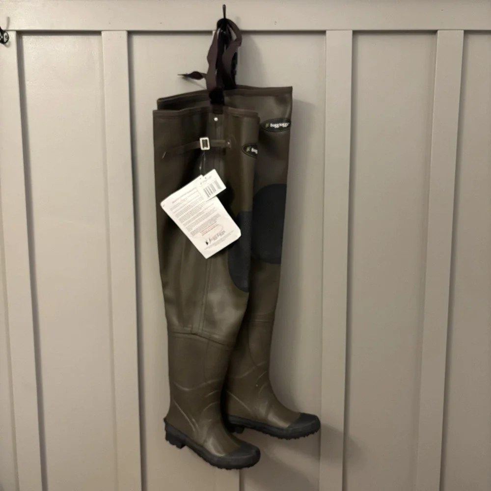 Frogg Toggs Men's Classic II Rubber Hip Boots Waders Knee Patches Size 7 Men's